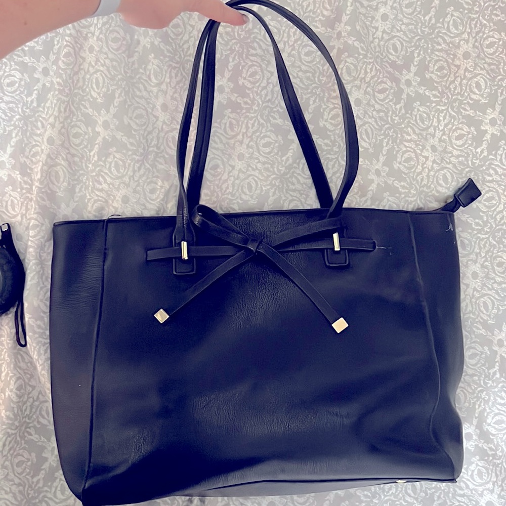 Large Black Handbag or Tote with Handles